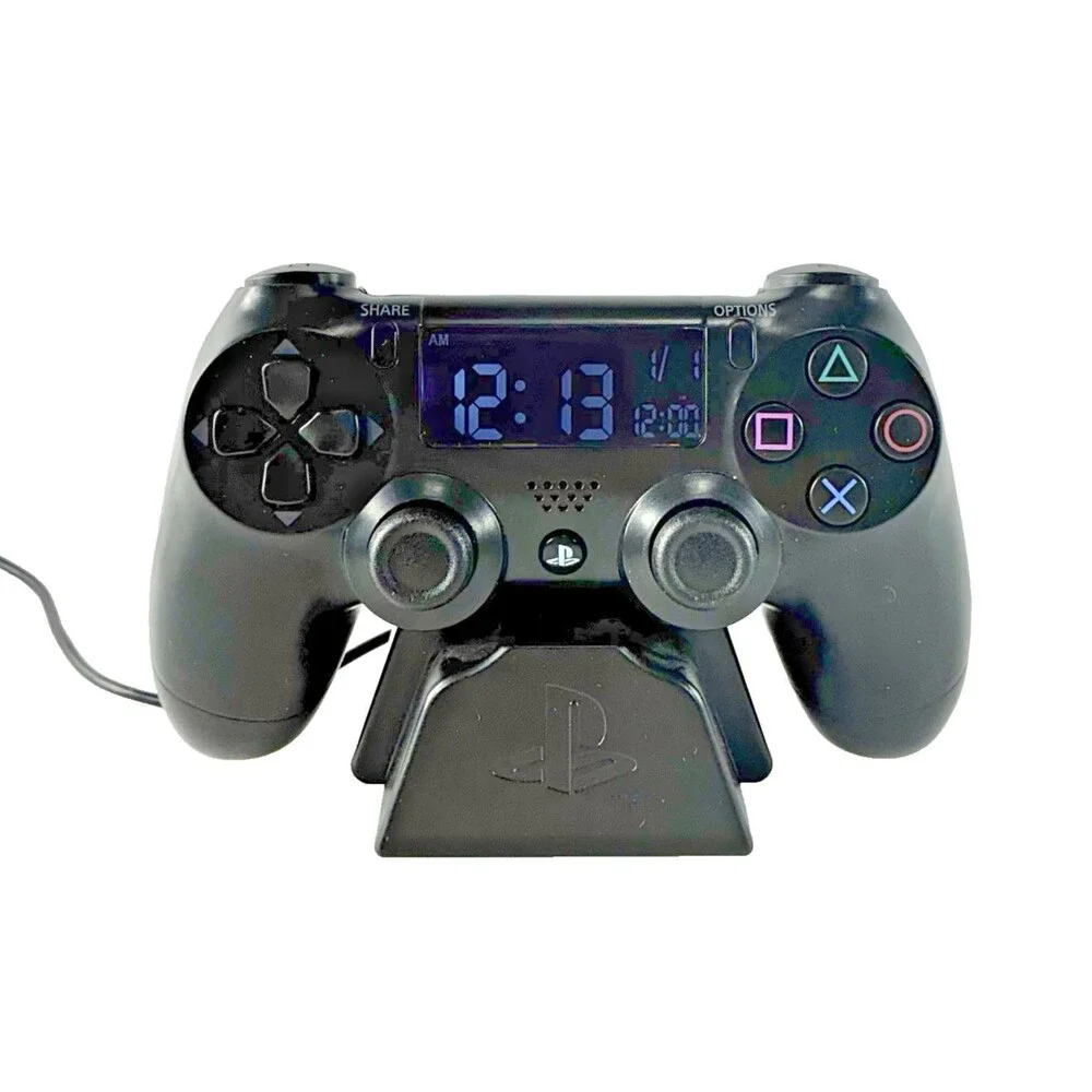 Sony PlayStation Black Controller Digital Alarm Clock PS4 DualShock Tested